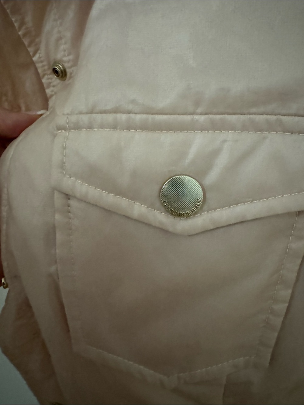 Trussardi Blush Pink Button-Front Utility Jacket - Picture 3 of 5